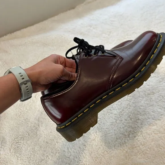 Dr. Martens Unisex Vegan 1461 Oxford Shoe, Cherry Red US Size 7