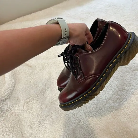 Dr. Martens Unisex Vegan 1461 Oxford Shoe, Cherry Red US Size 7