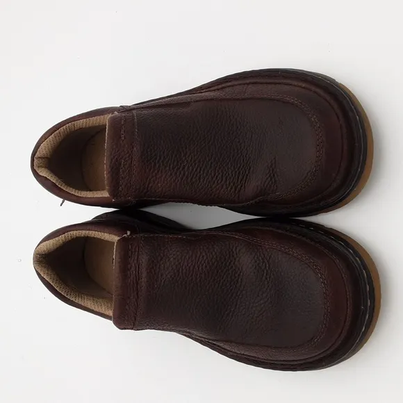 Dr Martens vintage Men's Brown Leather Slip-On Shoes moccasin 9 Y2K casual retro