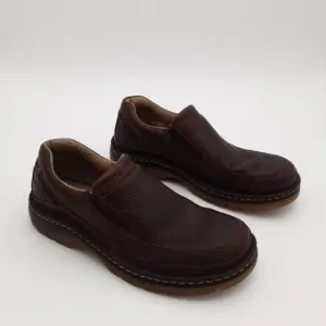 Dr Martens vintage Men's Brown Leather Slip-On Shoes moccasin 9 Y2K casual retro