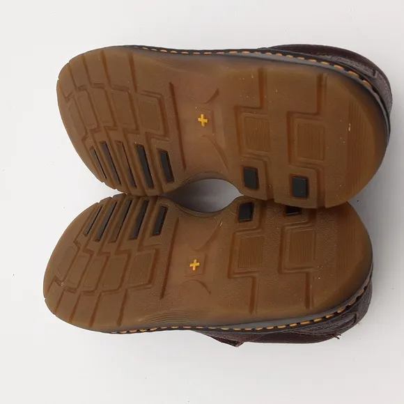 Dr Martens vintage Men's Brown Leather Slip-On Shoes moccasin 9 Y2K casual retro