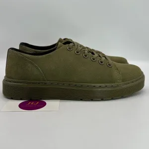 Dr. Martens Women's Dante Suede Olive Green Monochromatic Shoes Size 8/ Men's 7