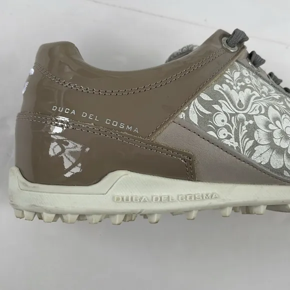 Duca Del Cosma Italian Gold Evolution Caldes Floral Women's Golf Shoes Size 6