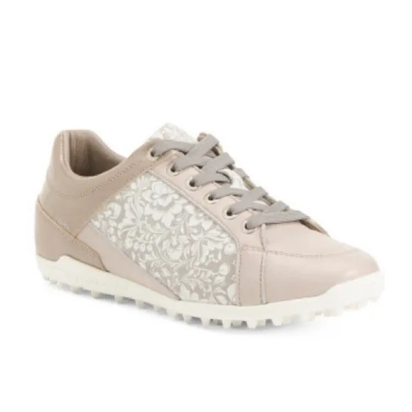 Duca Del Cosma Italian Gold Evolution Caldes Floral Women's Golf Shoes Size 6