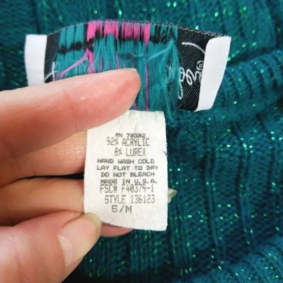 DVF Diane Von Furstenberg vintage emerald sweater