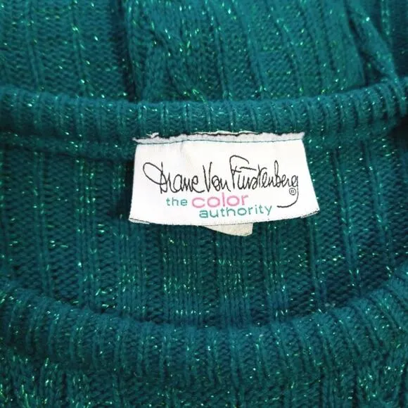 DVF Diane Von Furstenberg vintage emerald sweater