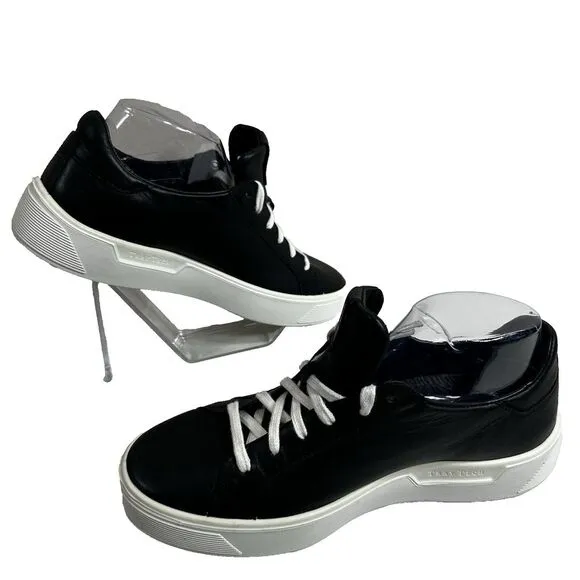 Ecco Danish Design Men's Shoes Black Leather Casual Lace‎ Up Sneakers Size 39
