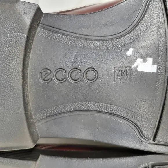 Ecco Harold Leather Chukka Boots Mens 44/10.5 Brown Round Toe Dress Shoes