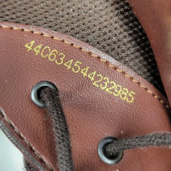 Ecco Harold Leather Chukka Boots Mens 44/10.5 Brown Round Toe Dress Shoes