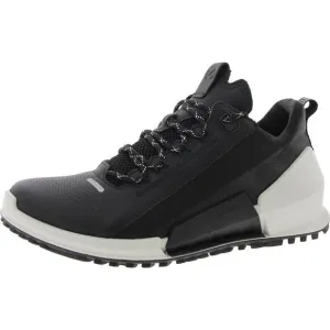 ECCO Mens 2311203036 Black Memory Foam Leather Running &amp; Training Shoes New