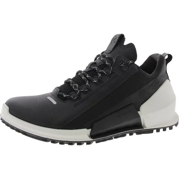 ECCO Mens 2311203036 Black Memory Foam Leather Running &amp; Training Shoes New