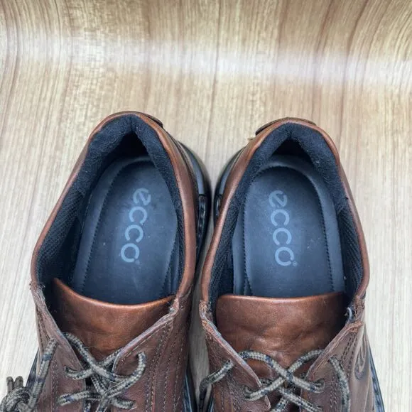 Ecco Men's Neoflexor Oxford Size 44 /10 Brown Leather Tie Casual Travel Shoes