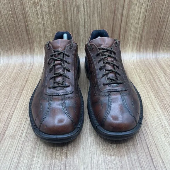 Ecco Men's Neoflexor Oxford Size 44 /10 Brown Leather Tie Casual Travel Shoes