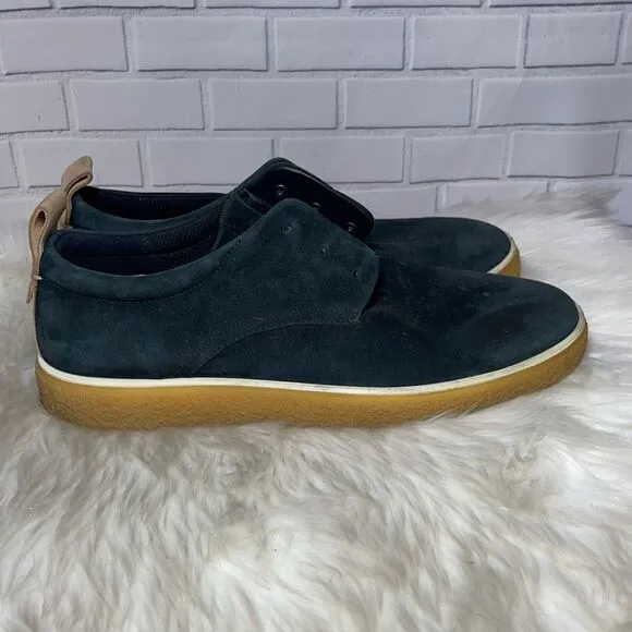 Ecco Navy Suede Crepetray Casual Oxford Sz 10 NO LACES