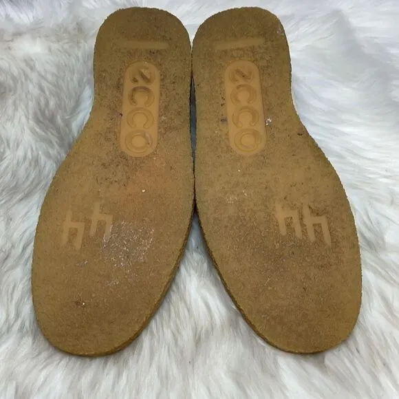 Ecco Navy Suede Crepetray Casual Oxford Sz 10 NO LACES
