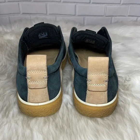 Ecco Navy Suede Crepetray Casual Oxford Sz 10 NO LACES