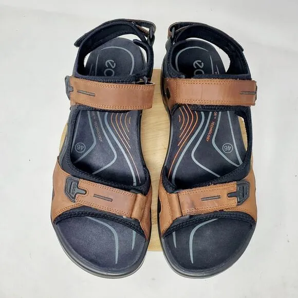 Ecco Yucatan Sandals Mens 46 Sport Straps Shoes Walking Hiking Casual Outdoor