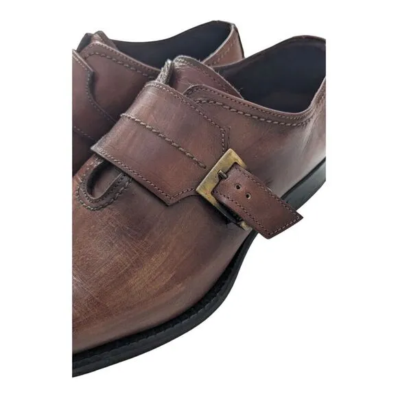 Emilio Franco Size 41 Monk Strap Dress Shoes Brown Formal
