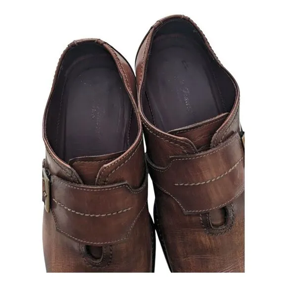 Emilio Franco Size 41 Monk Strap Dress Shoes Brown Formal