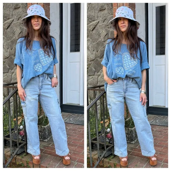 Fabulous Light Blue Wide Leg Jeans
