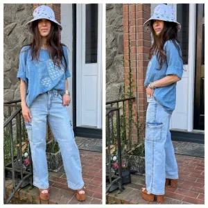 Fabulous Light Blue Wide Leg Jeans