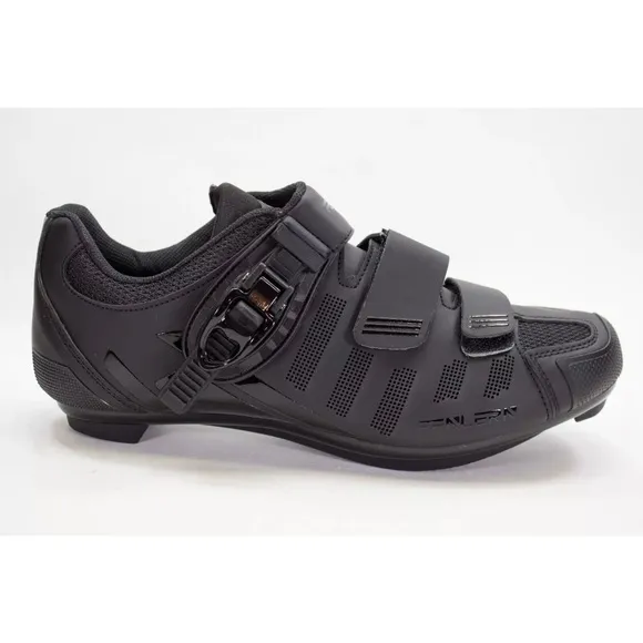 Fenlern Mens Size EU 42 US 8.5 Black Tripple Strap Mountain Cycling Bike Shoes