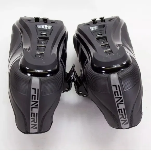 Fenlern Mens Size EU 42 US 8.5 Black Tripple Strap Mountain Cycling Bike Shoes