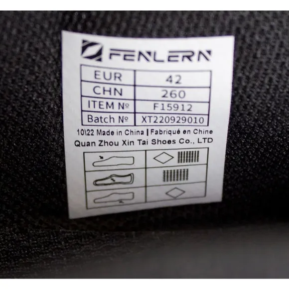 Fenlern Mens Size EU 42 US 8.5 Black Tripple Strap Mountain Cycling Bike Shoes