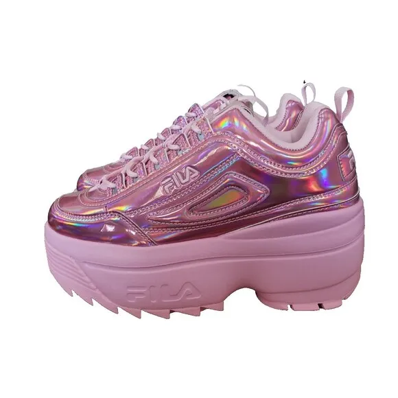 FILA Disruptor II Wedge Festival Pink 2024SS Women's Shoes Sneakers oki③ Size 7