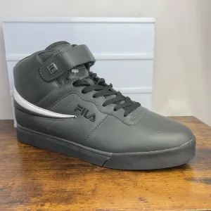 FILA MSRP $85.99 VULC 13 MEN'S  MID PLUS HI TOP SNEAKERS SHOES 10 11.5 Black