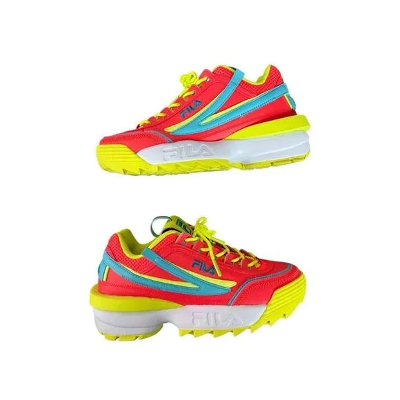 Fila Womens Multicolor Disruptor 2 EXP Mixed Media Sneaker Shoes Size 9.5