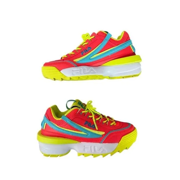 Fila Womens Multicolor Disruptor 2 EXP Mixed Media Sneaker Shoes Size 9.5