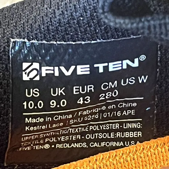 Five‎ Ten Kestrel Lace Mountain Bike Shoes Stealth SPD Clipless Mens 10 UK 9