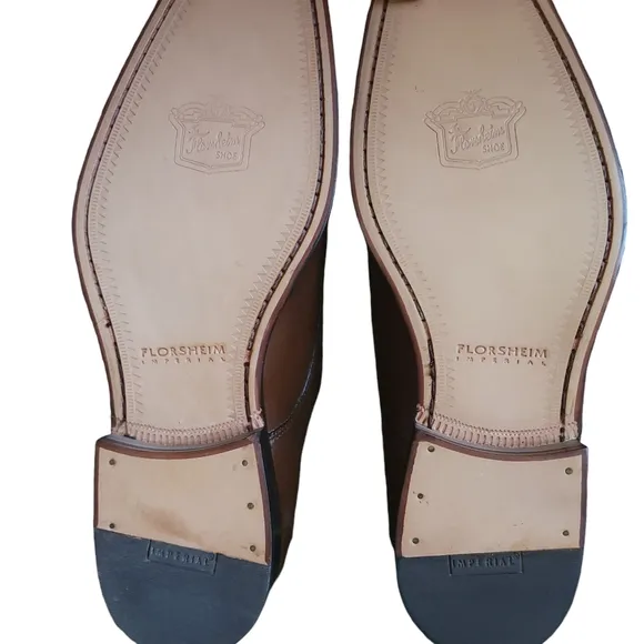 Florsheim Imperial Brown Leather Double Buckle Monk Strap Shoes Size-9.5 - NEW