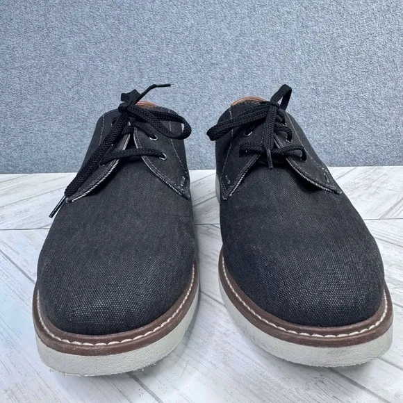 Florsheim Men's Size 7.5W VIBE Canvas‎ Plain Toe Oxford Shoes Gray Preppy