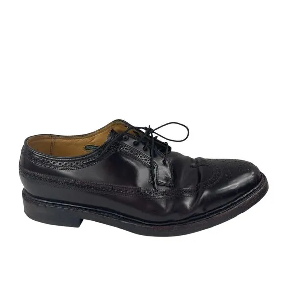 Florshiem Imperial Wingtip Dress Shoes Size 10.5 3E Extra Wide Dark Brown Preppy