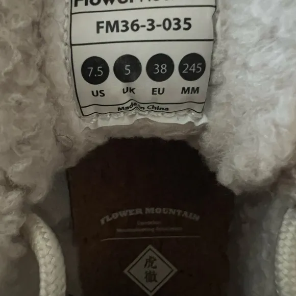 Flower mountain teddy shearling shoes