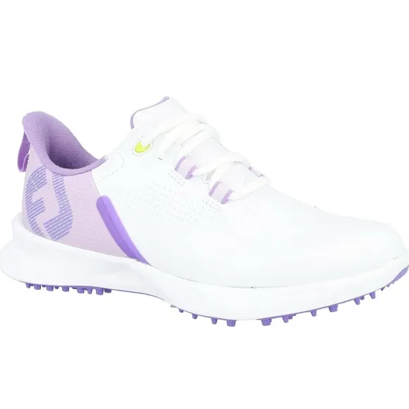 FootJoy Kids FJ Fuel Junior Golf Shoes White/Purple Size 4