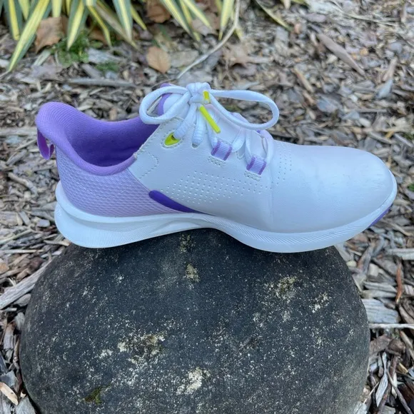 FootJoy Kids FJ Fuel Junior Golf Shoes White/Purple Size 4