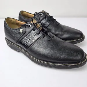 FootJoy - Men's Size 9N Premiere Series Packard Leather Golf Shoes- Black 53924