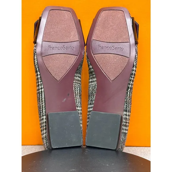 Franco Sarto Flates Brown Tan Gold Buckle Tahlia Size 7.5 M EU 38 NEW