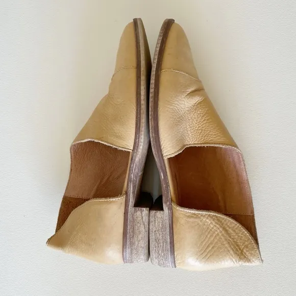 Free People Royale Flat Shoes D’Orsay Leather Pointed Slip On Cut Out Yellow 6