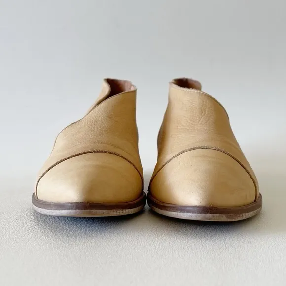 Free People Royale Flat Shoes D’Orsay Leather Pointed Slip On Cut Out Yellow 6