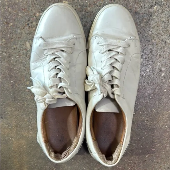 Frye Cream Leather Sneakers