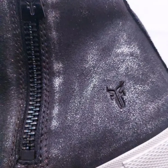 Frye Gia Lug Zip Black Shimmer Bootie Women's Sz 9.5
