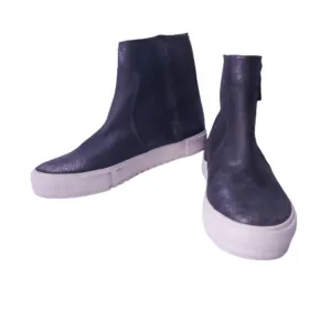 Frye Gia Lug Zip Black Shimmer Bootie Women's Sz 9.5