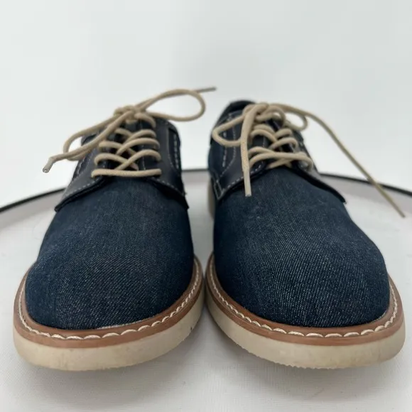 G. H. BASS LLOYD DENIM BLUE OXFORD LACE UP SHOES