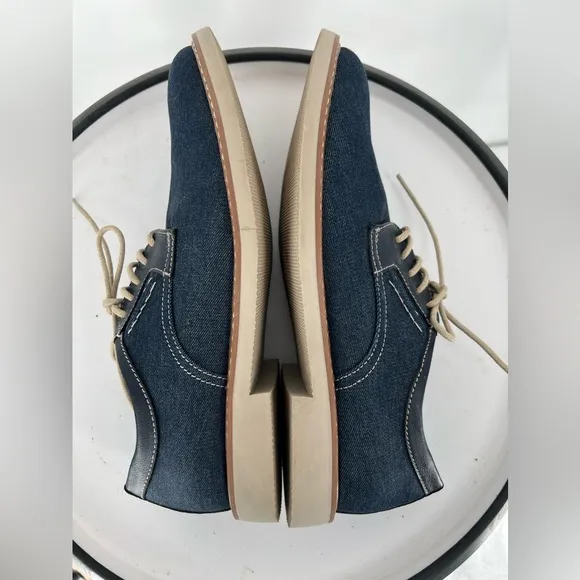 G. H. BASS LLOYD DENIM BLUE OXFORD LACE UP SHOES