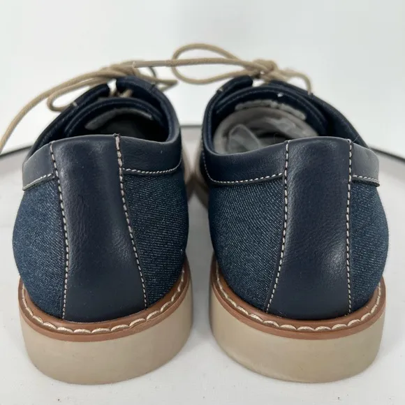 G. H. BASS LLOYD DENIM BLUE OXFORD LACE UP SHOES