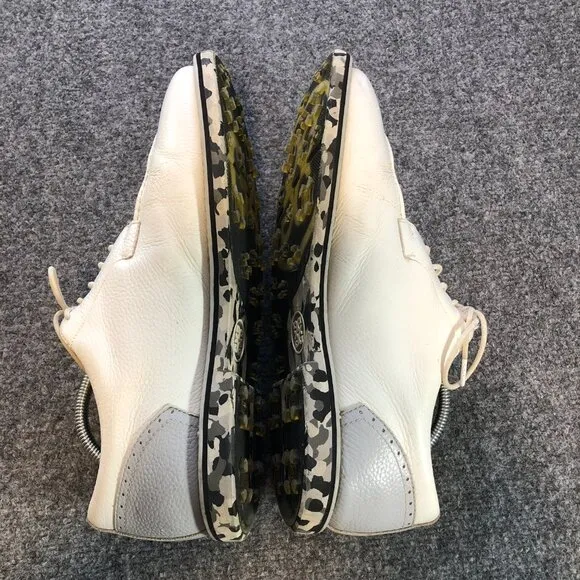 Gfore Golf Shoes Mens 12 White Camo Pintuck Gallivanted Lace Up Outdoor